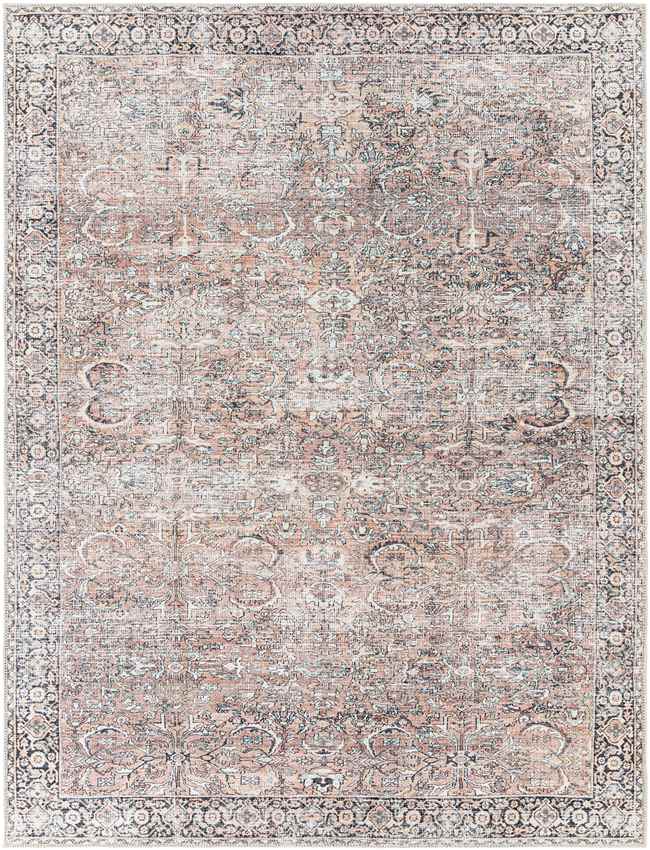 Marathovounos Traditional Dusty Coral Washable Area Rug