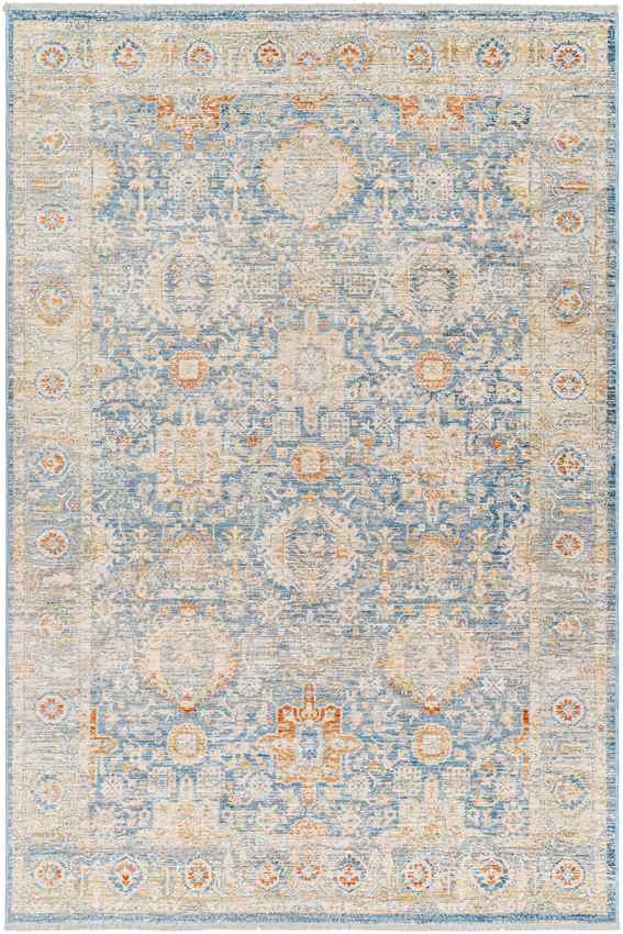 Basehor Traditional Denim Area Rug