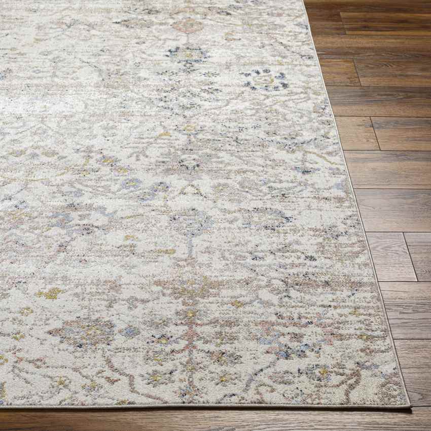 Van Horne Traditional Ivory Washable Area Rug