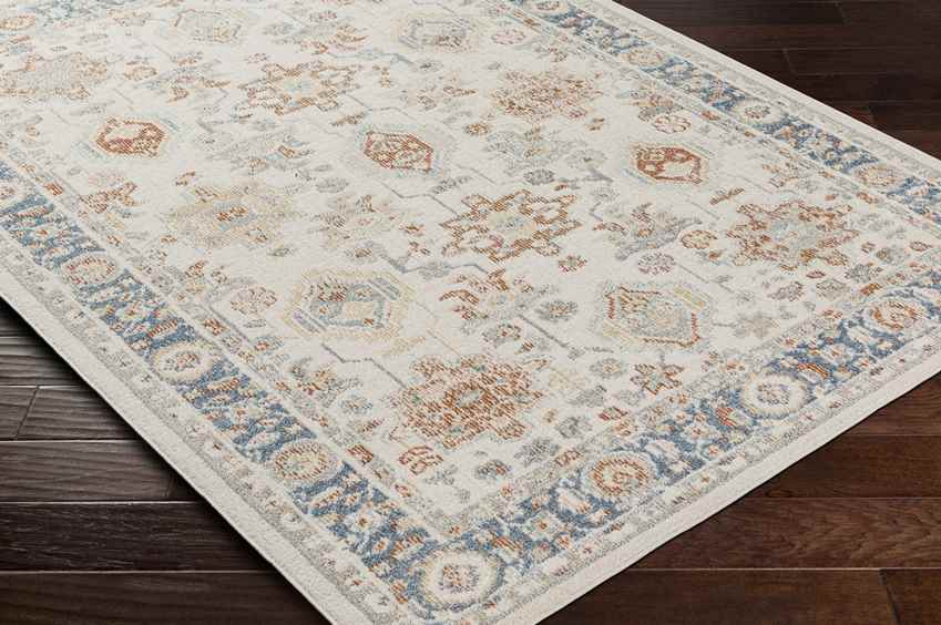 Wall Lake Traditional Beige Washable Area Rug