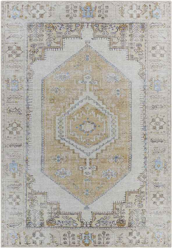 West Grove Traditional Gray Washable Area Rug