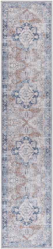 Wyacondah Traditional Navy Washable Area Rug