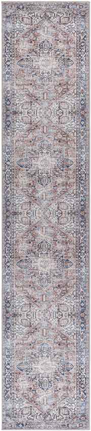 Liebenthal Traditional Rust Washable Area Rug