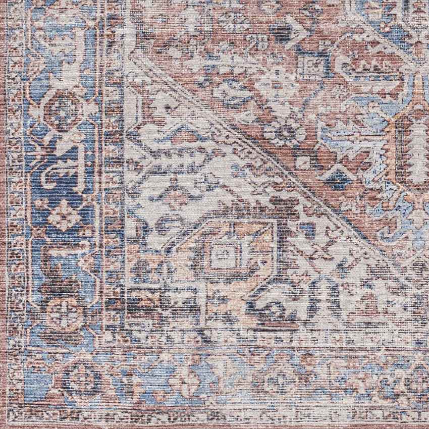 Liebenthal Traditional Rust Washable Area Rug