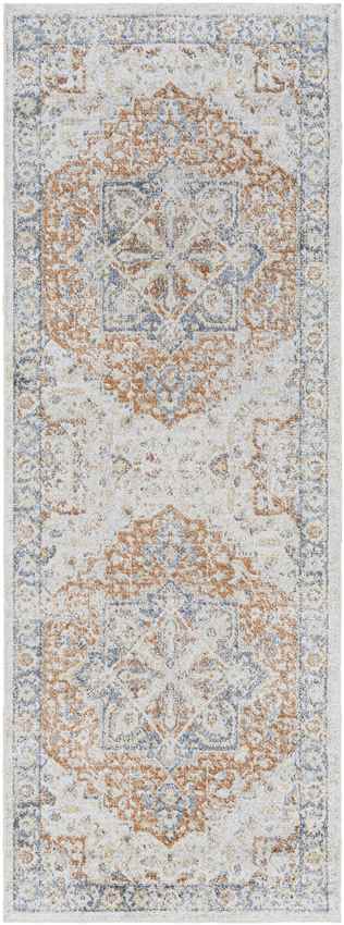 Hollenberg Traditional Burnt Orange Washable Area Rug