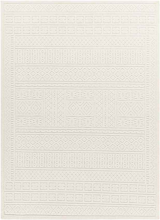 Brunsville Cottage White Washable Area Rug