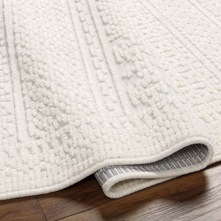 Brunsville Cottage White Washable Area Rug