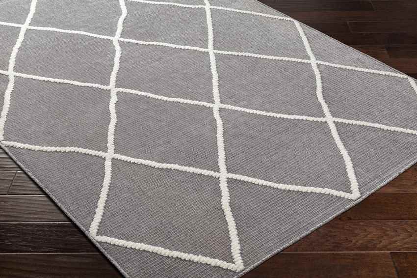 Buck Grove Global Charcoal Washable Area Rug