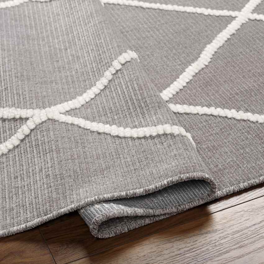 Buck Grove Global Charcoal Washable Area Rug