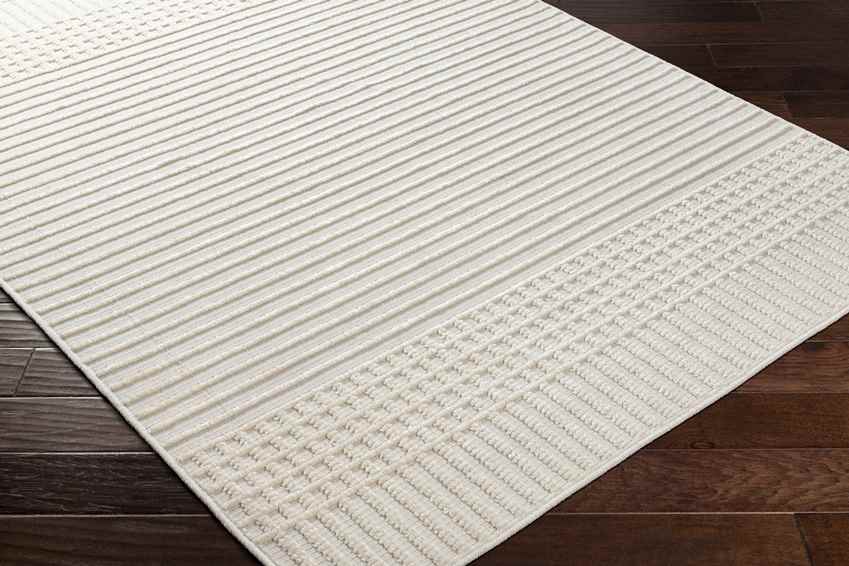 Burkesville Modern Ivory Washable Area Rug