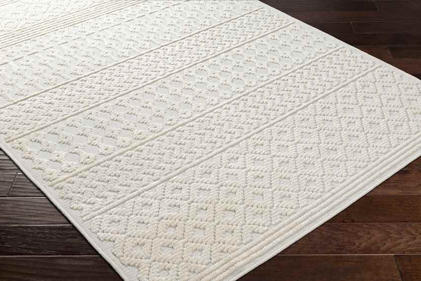 Carrsville Cottage Light Gray Washable Area Rug