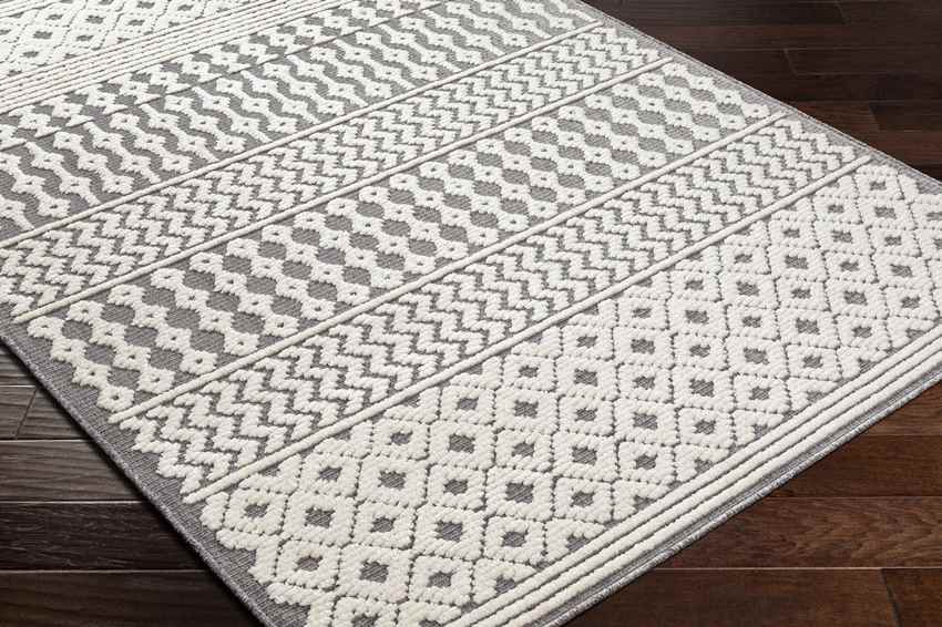 Carrsville Cottage Gray Washable Area Rug