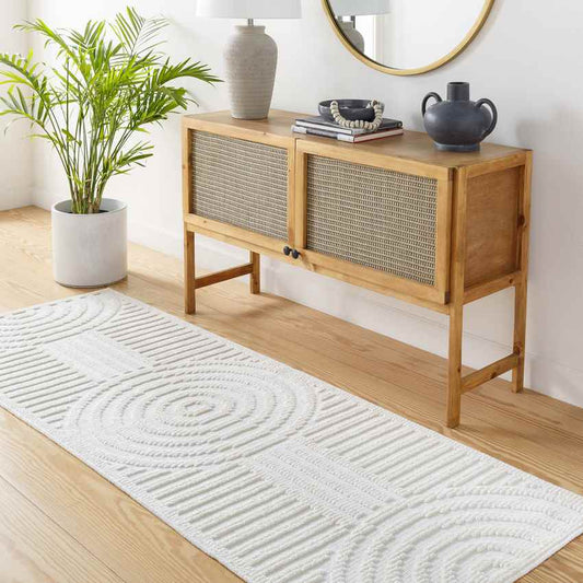 Carter Lake Modern Cream Washable Area Rug