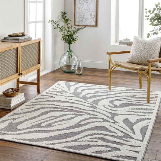 Cedar Vale Modern Medium Gray/Ivory Washable Area Rug