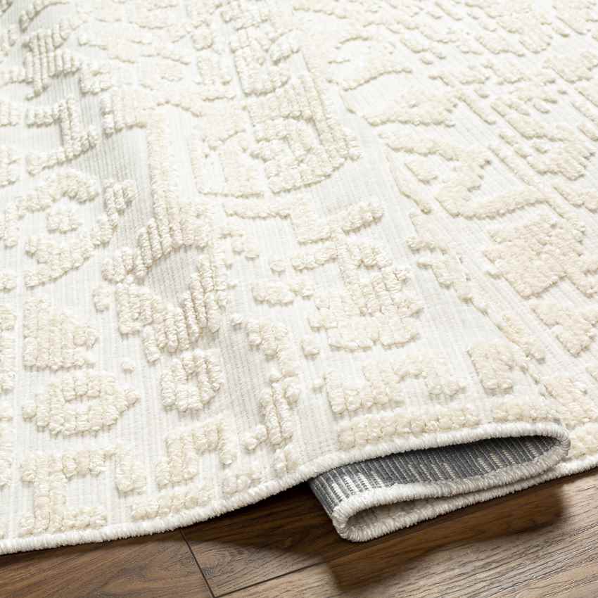 Centertown Cottage Ivory Washable Area Rug