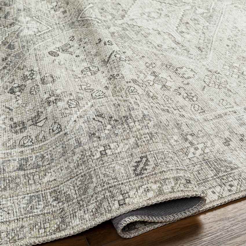 Tonganoxie Traditional Cream Washable Area Rug