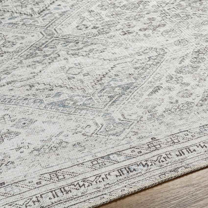 Tonganoxie Traditional Ivory Washable Area Rug