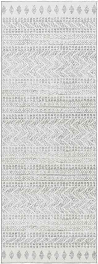 Rose Global Cream/Light Gray Washable Area Rug