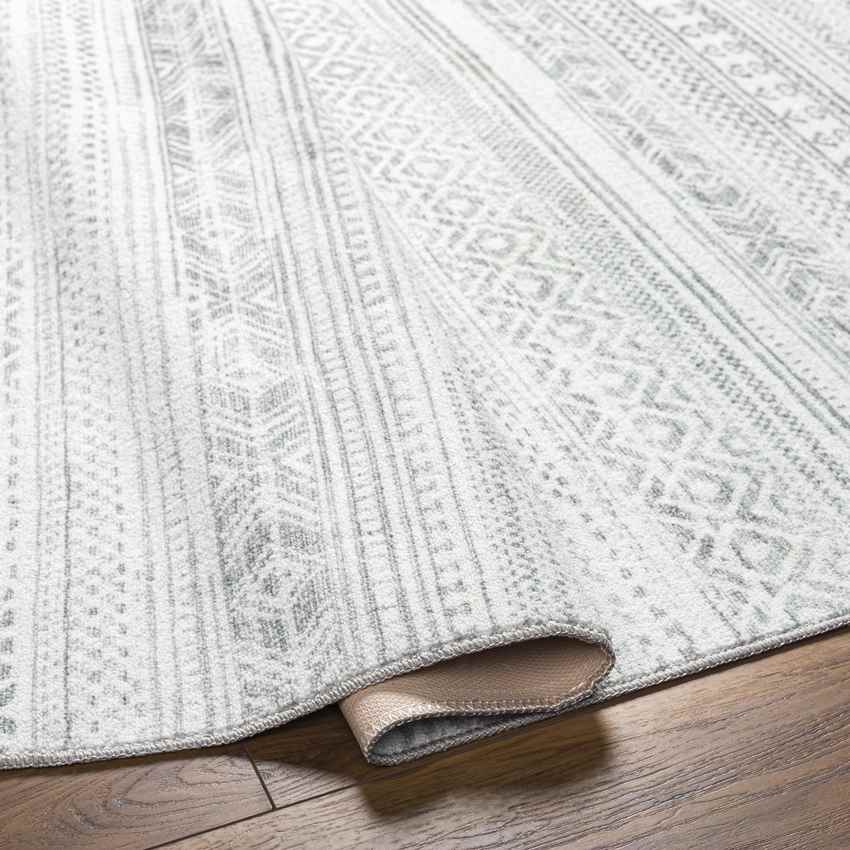 Kennia Global Cream/Light Gray Washable Area Rug