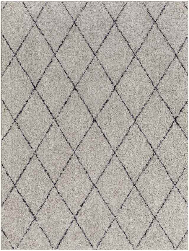 Konstantina Modern Smoke Gray/Black Washable Area Rug