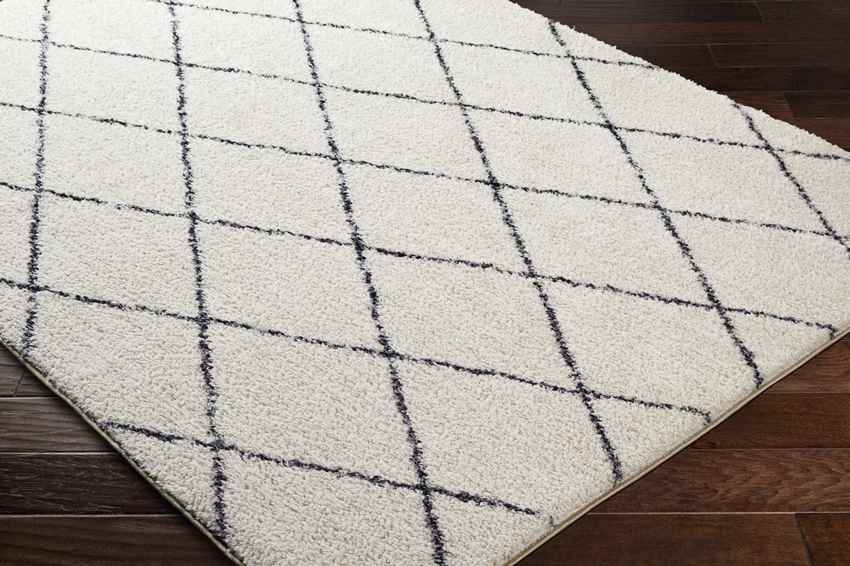 Konstantina Modern Cream/Black Washable Area Rug