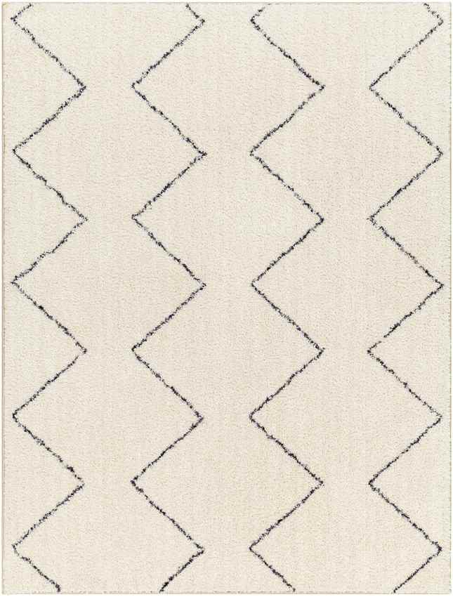 Aaliyah Global Cream/Black Washable Area Rug