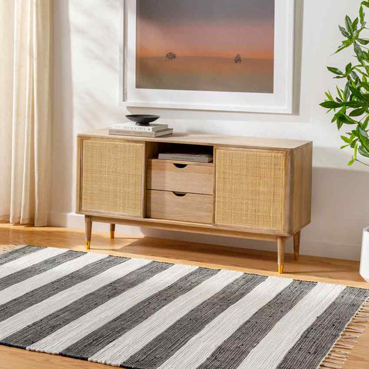 Kirby Modern Black Area Rug