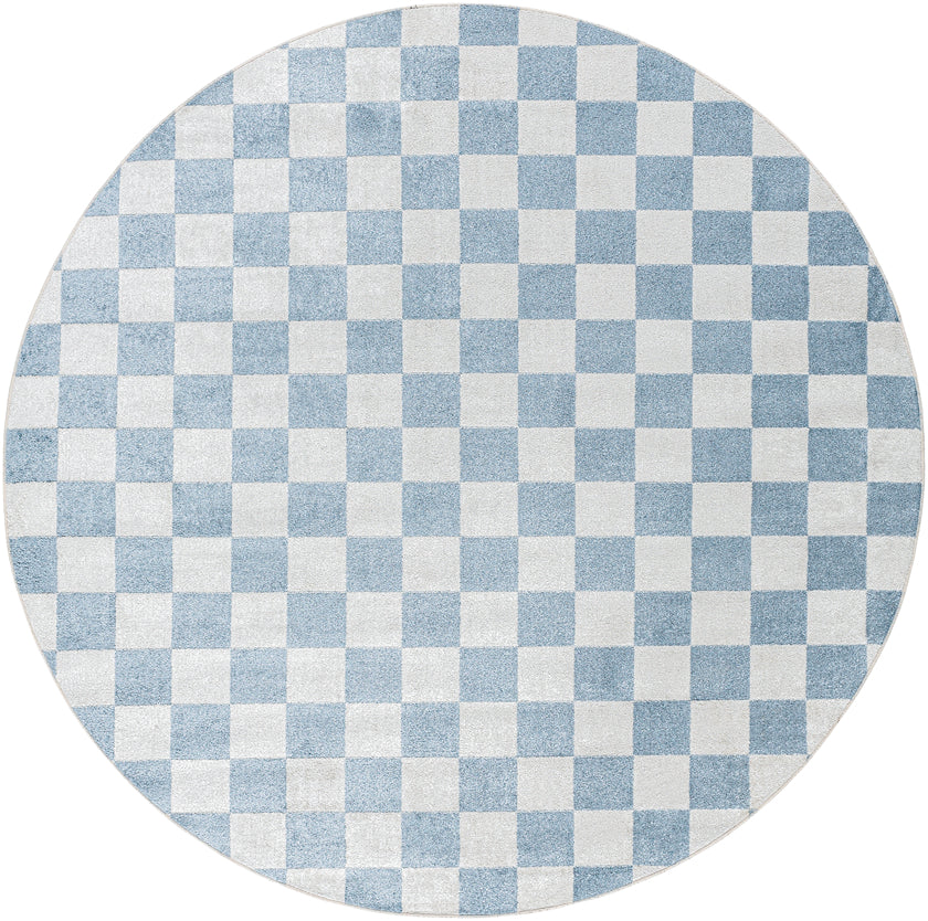 Shaquina Modern Pale Blue Washable Area Rug