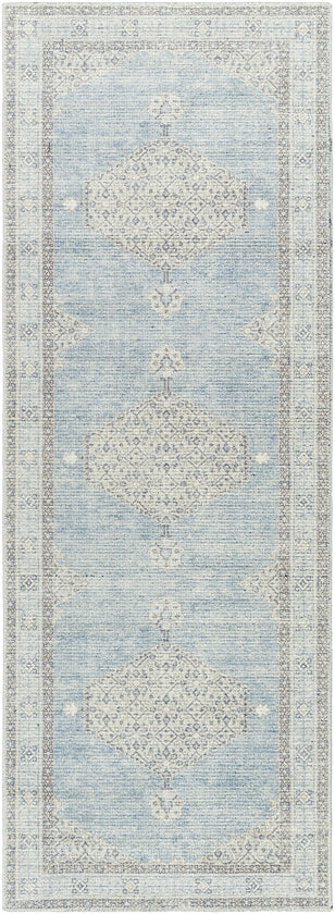 Jamesa Traditional Denim/Ivory Area Rug