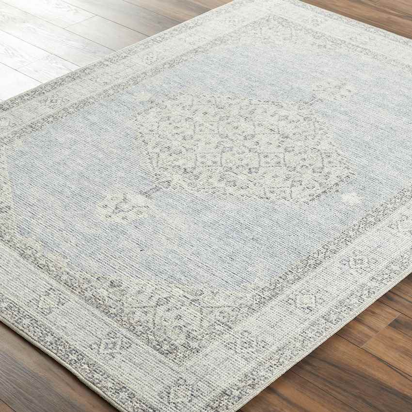 Jamesa Traditional Denim/Ivory Area Rug