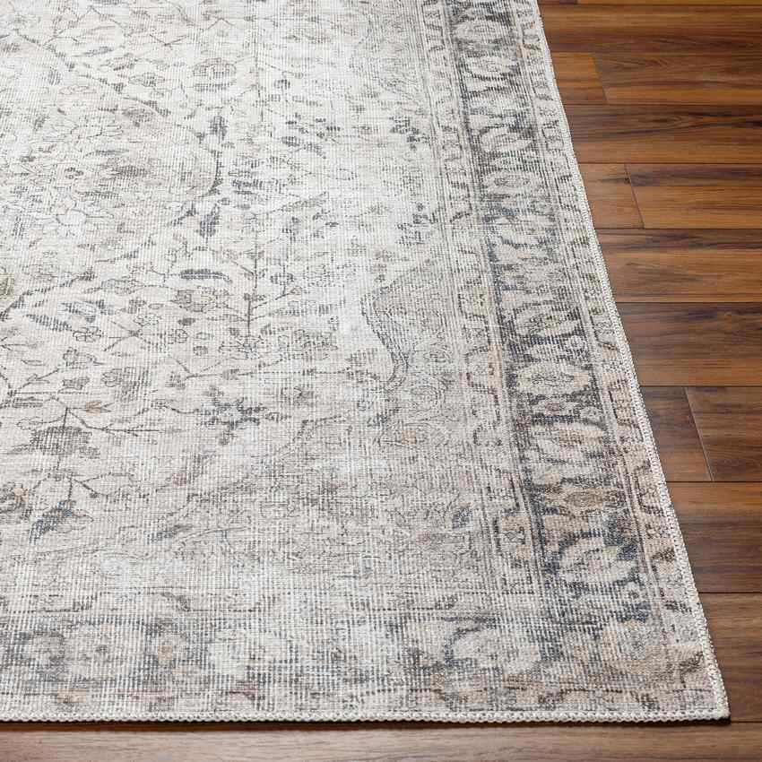 Sederick Traditional Ivory Washable Area Rug