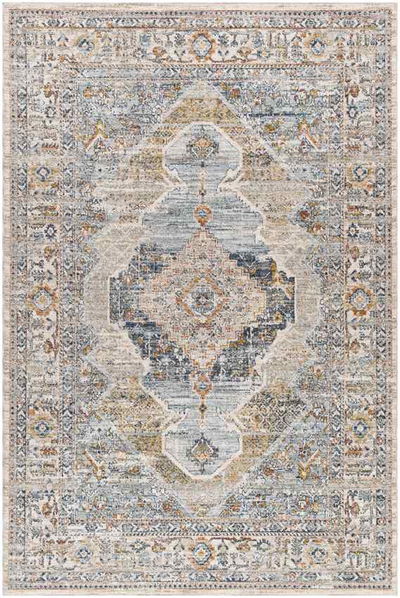 Taggart Traditional Navy/Light Brown Area Rug