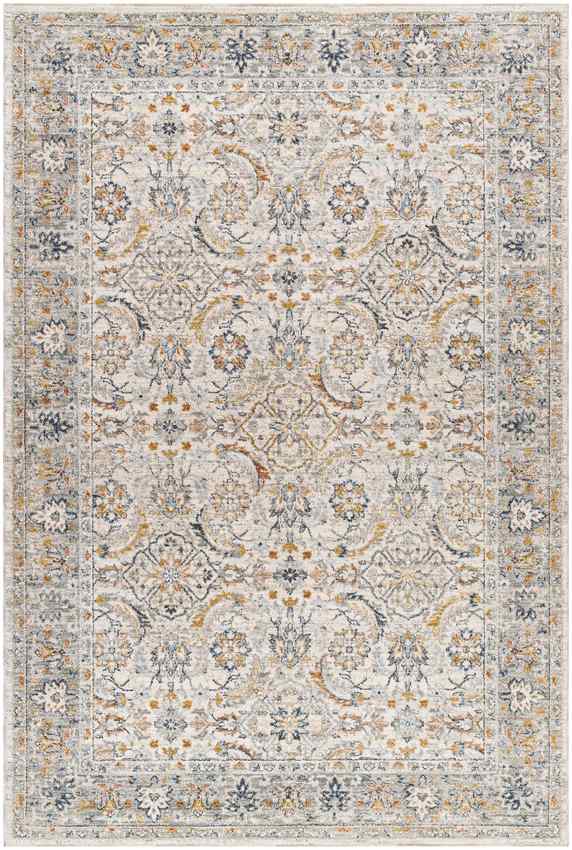 Stepfon Traditional Light Gray/Mustard Area Rug