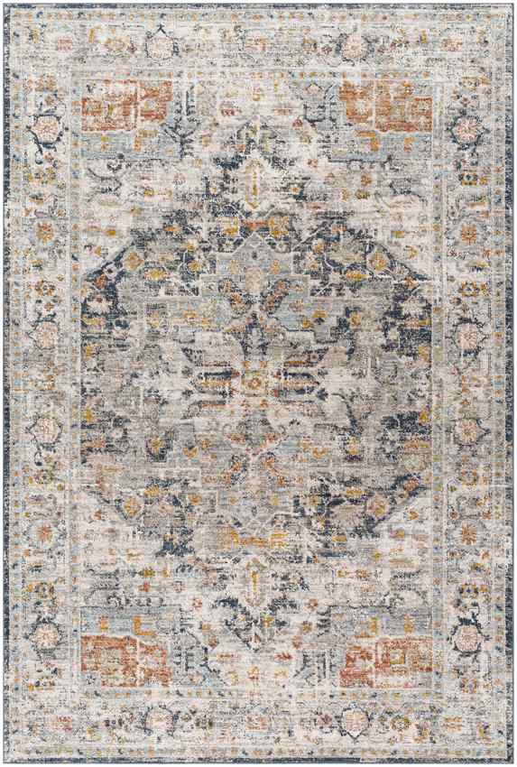 Maretta Traditional Charcoal/Light Gray Area Rug