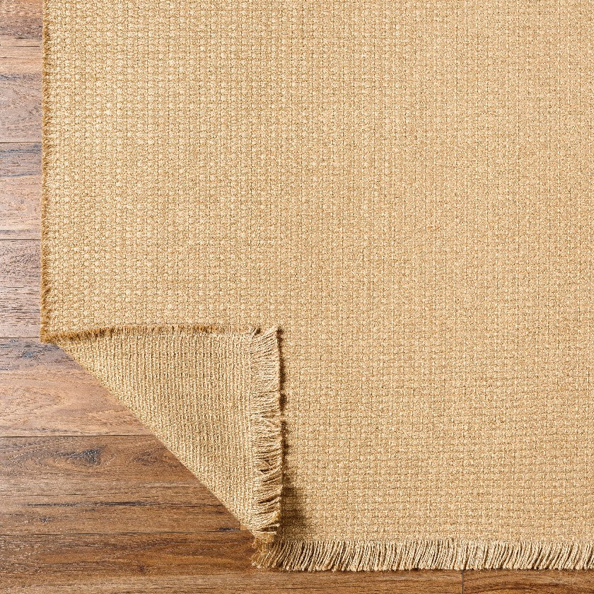 Hendy Solid and Border Camel Area Rug