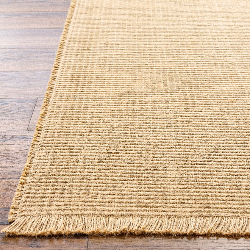 Hendy Solid and Border Camel Area Rug