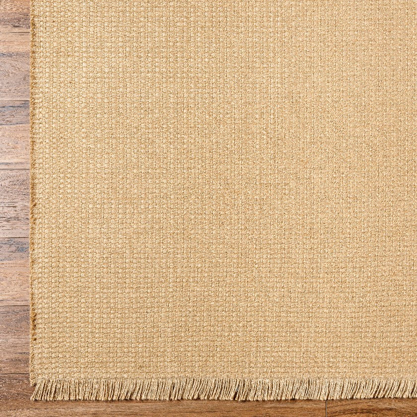 Hendy Solid and Border Camel Area Rug