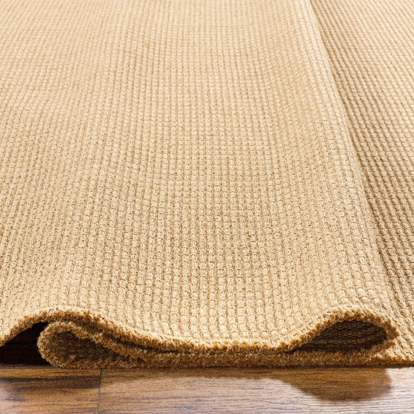 Hendy Solid and Border Camel Area Rug