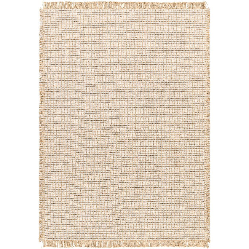 Hendy Solid and Border Mocha Area Rug