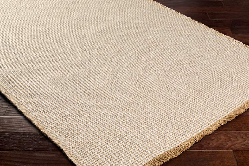 Hendy Solid and Border Mocha Area Rug