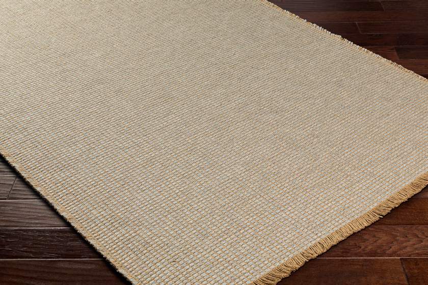 Hendy Solid and Border Gray Area Rug