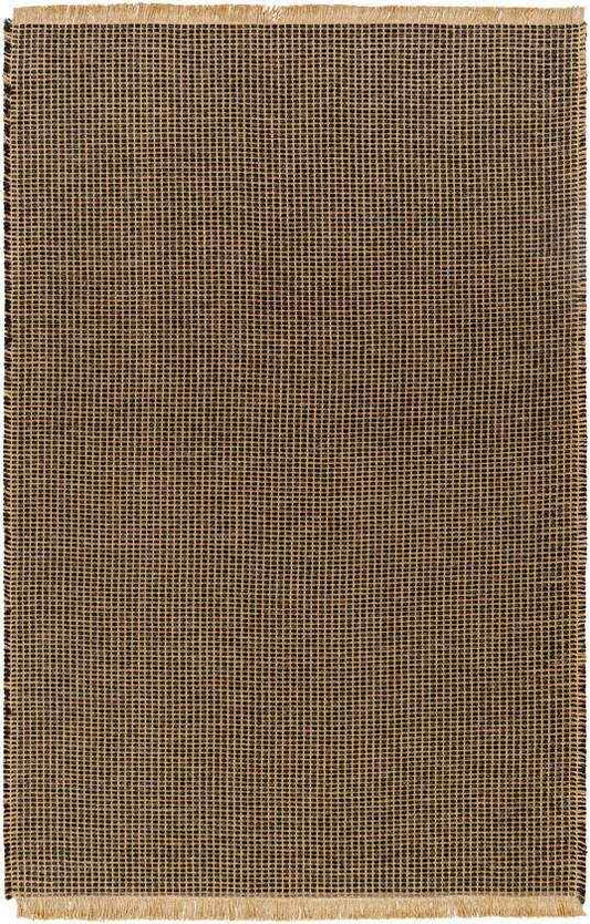 Hendy Solid and Border Charcoal Area Rug