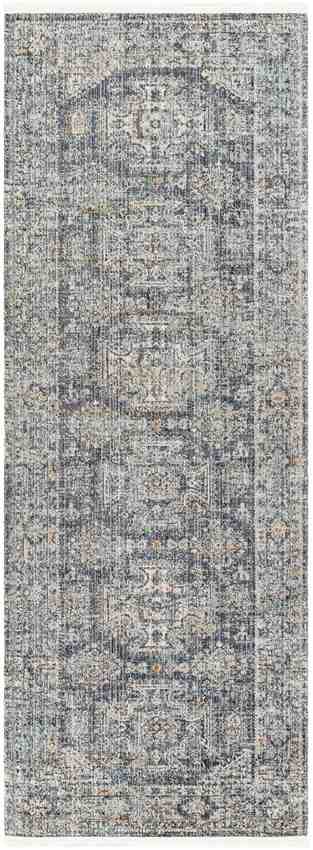 Gilda Traditional Grass Green/Charcoal Washable Area Rug