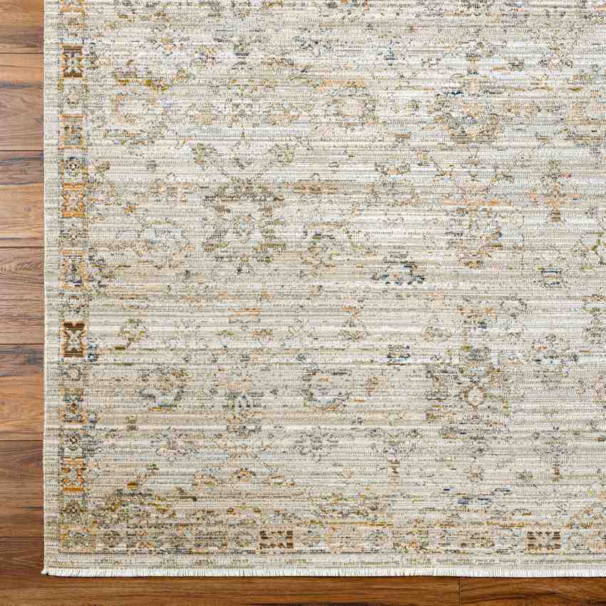 Jawara Traditional Ivory Washable Area Rug