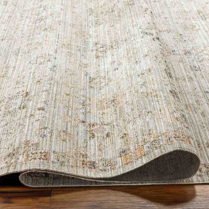 Jawara Traditional Ivory Washable Area Rug