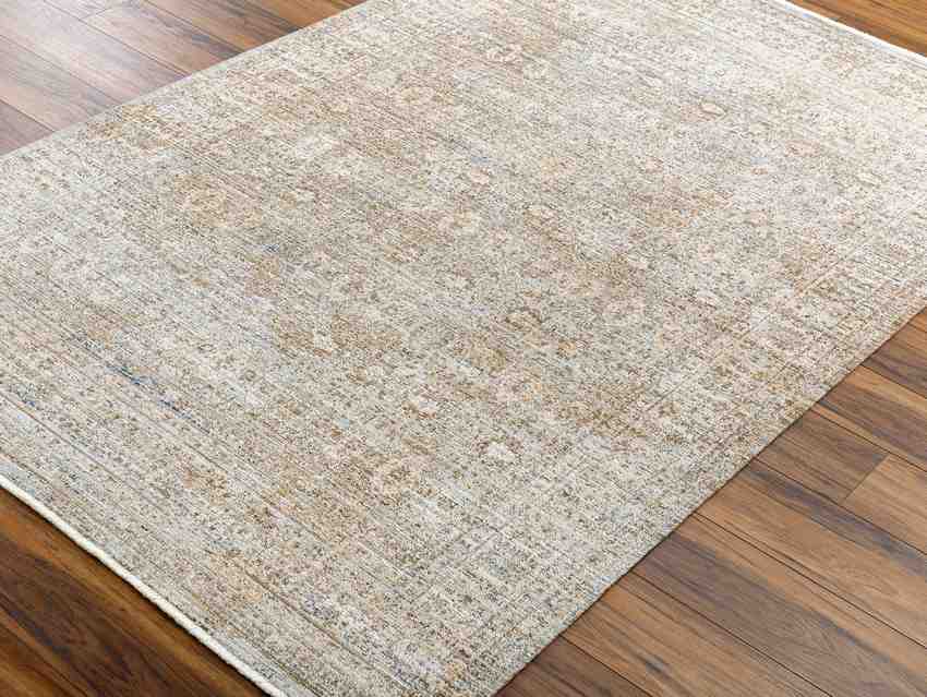 Moshe Traditional Brown/Ivory Washable Area Rug