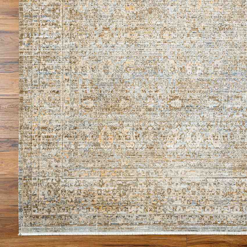 Moshe Traditional Brown/Ivory Washable Area Rug