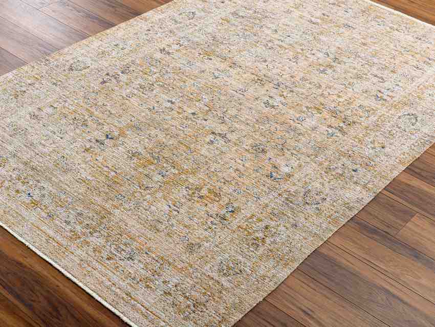 Partick Traditional Moss Orange Washable Area Rug