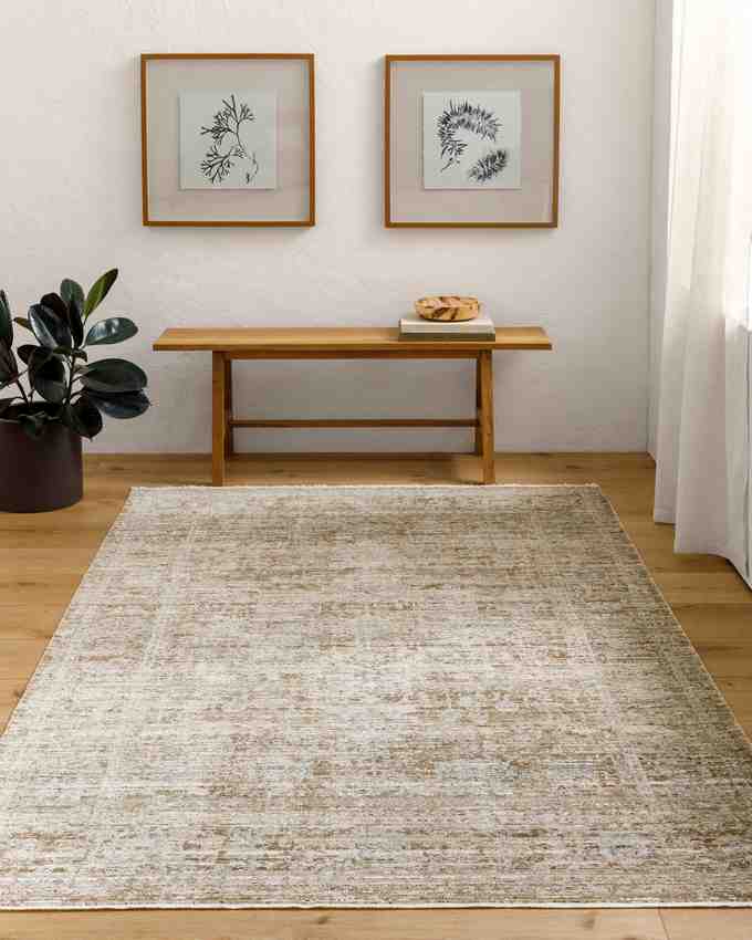 Robynn Traditional Dark Brown Washable Area Rug