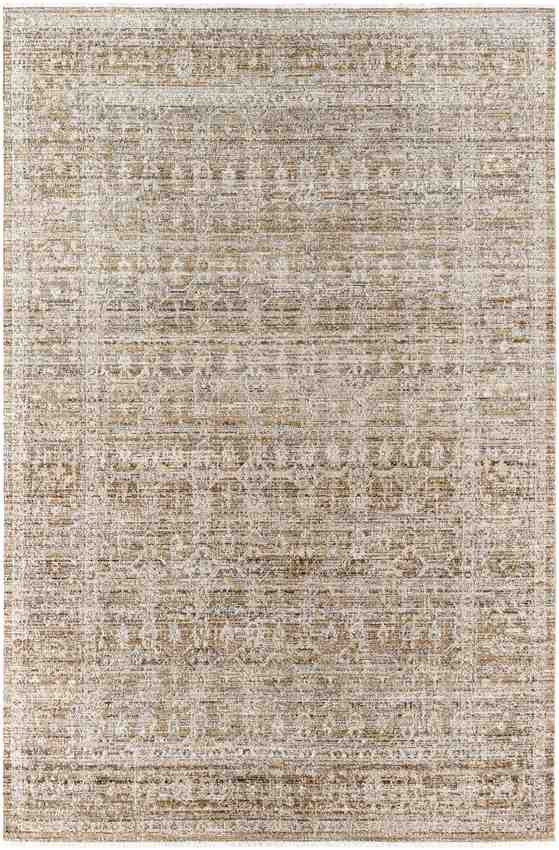 Jemimah Traditional Dark Sage Washable Area Rug